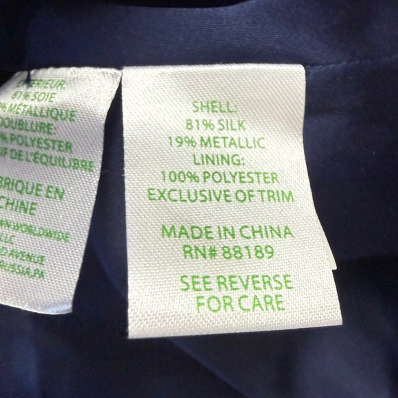 Lilly Pulitzer Size 0 Navy Blue and Gold Silk Colby Beaded Tunic Dress - Picture 6 of 8